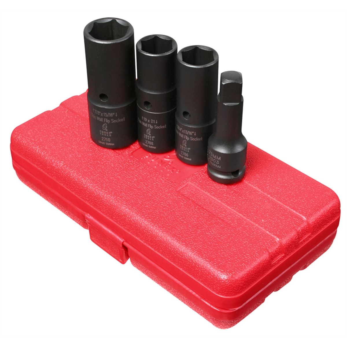 1/2 In Dr Deep Thin Wall Flip Socket Set - 4-Pc...