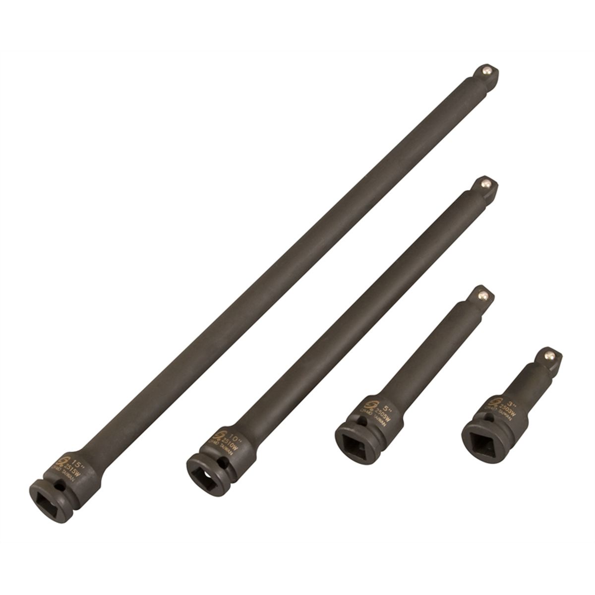 4 Piece 3/8" Drive Impact Wobble Extension Set