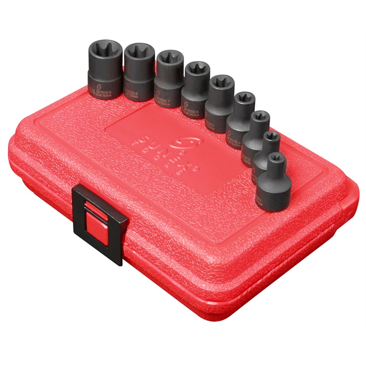 3/8" Drive 9 Piece External Torx Impact Socket Set