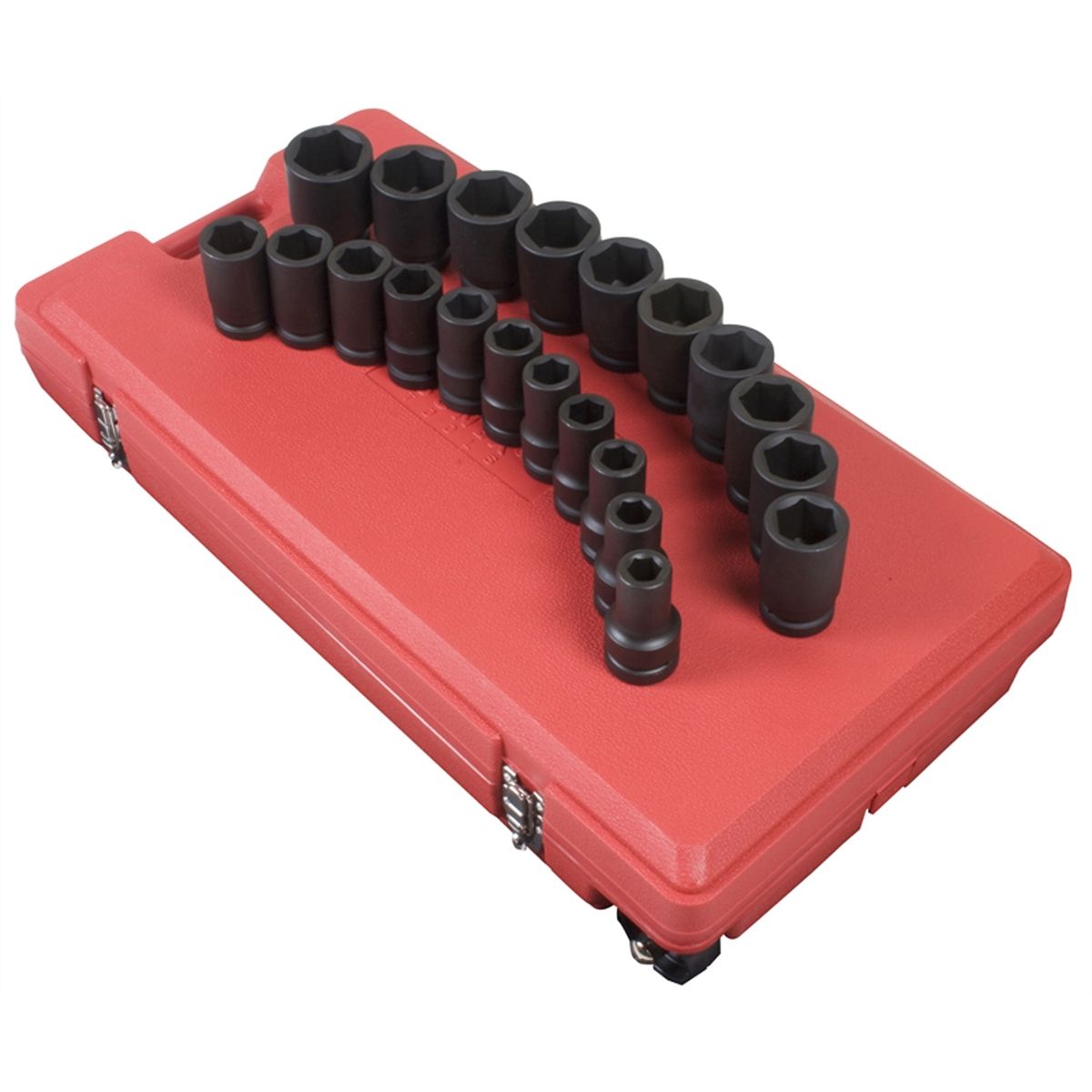 1 Inch Drive 6 Pt Fractional SAE Deep Impact Socket Set - 21-Pc