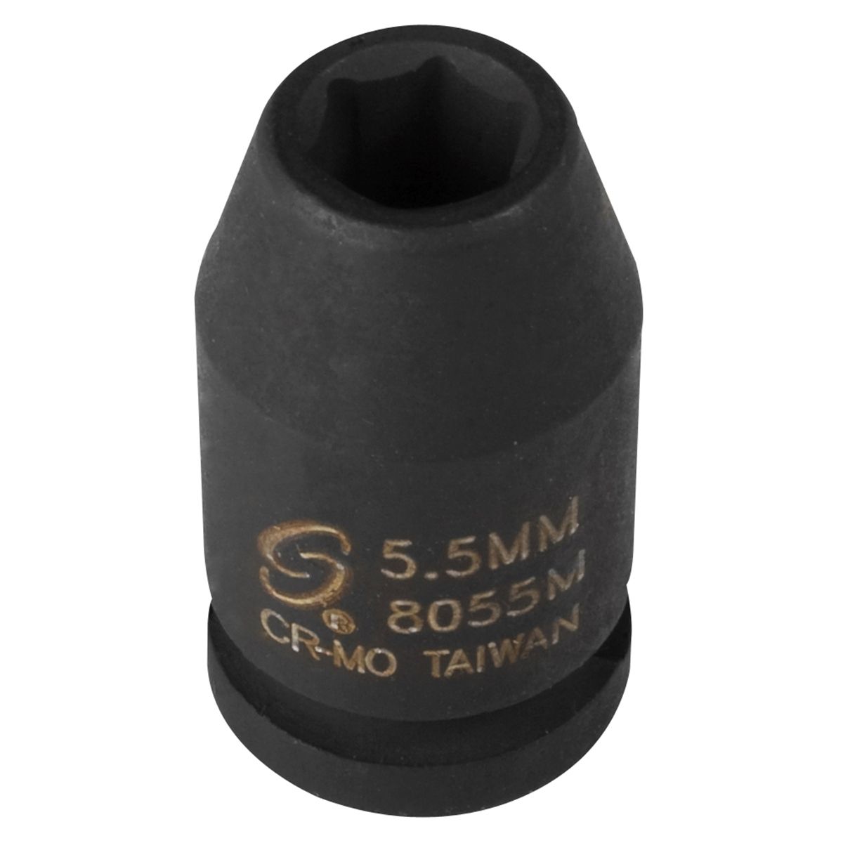 1/4 In Dr Impact Socket, 6 Pt, Std, 5-1/2mm
