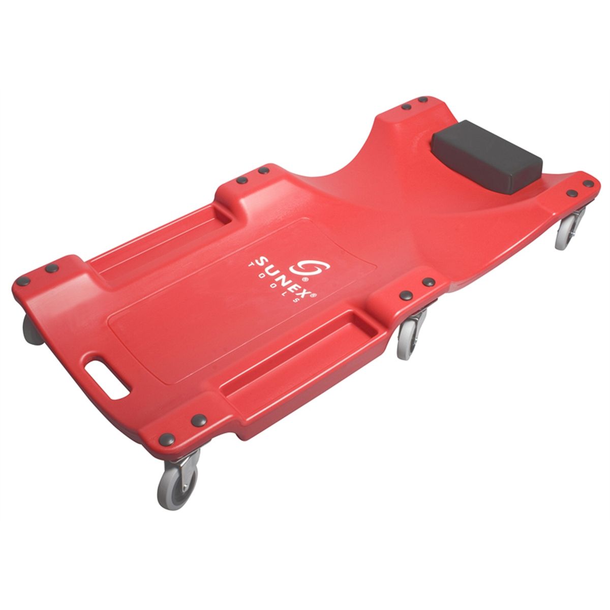 40 In 6 Wheel Plastic Creeper - Red