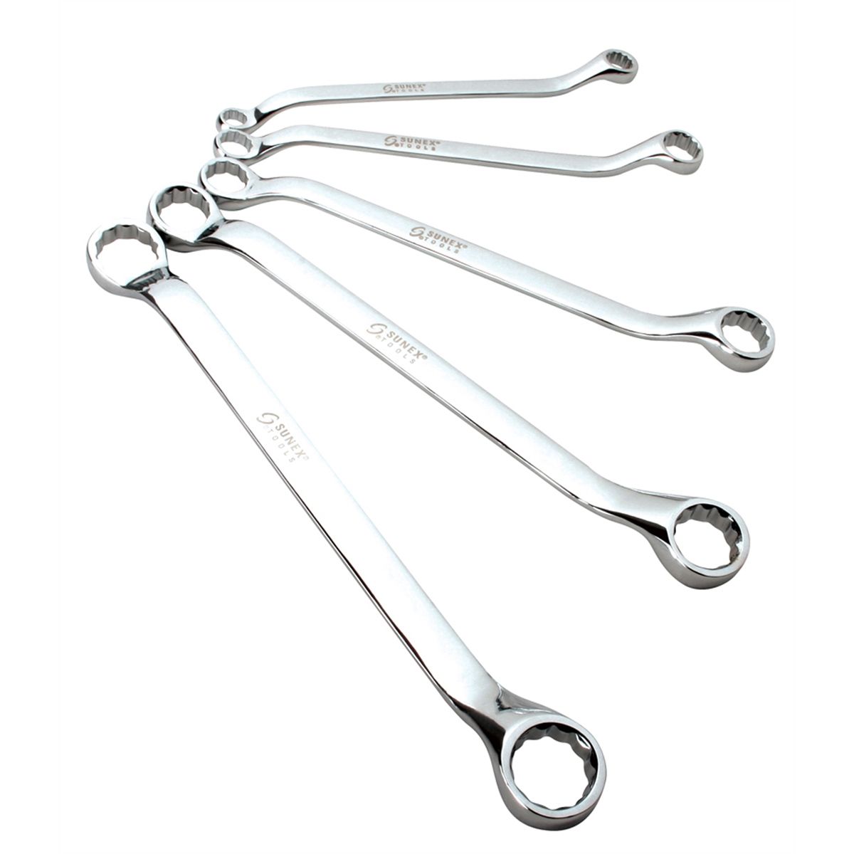 5 Piece Fully Polished SAE Double Box Wrench Set