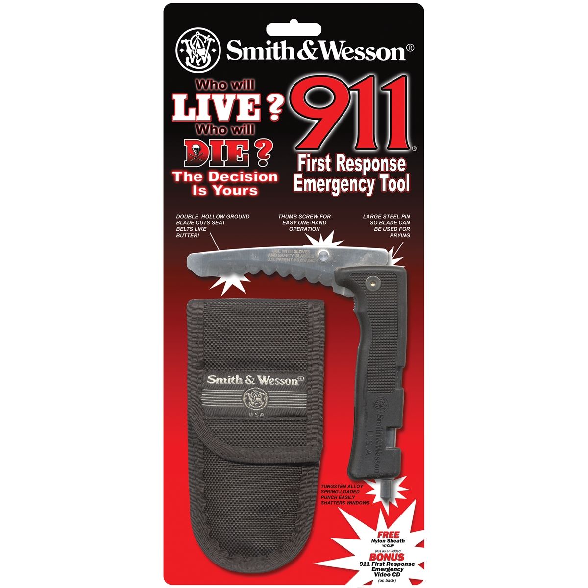 SMITH & WESSON FIRST RESPONSE SAFETY KNIFE CLAM PK