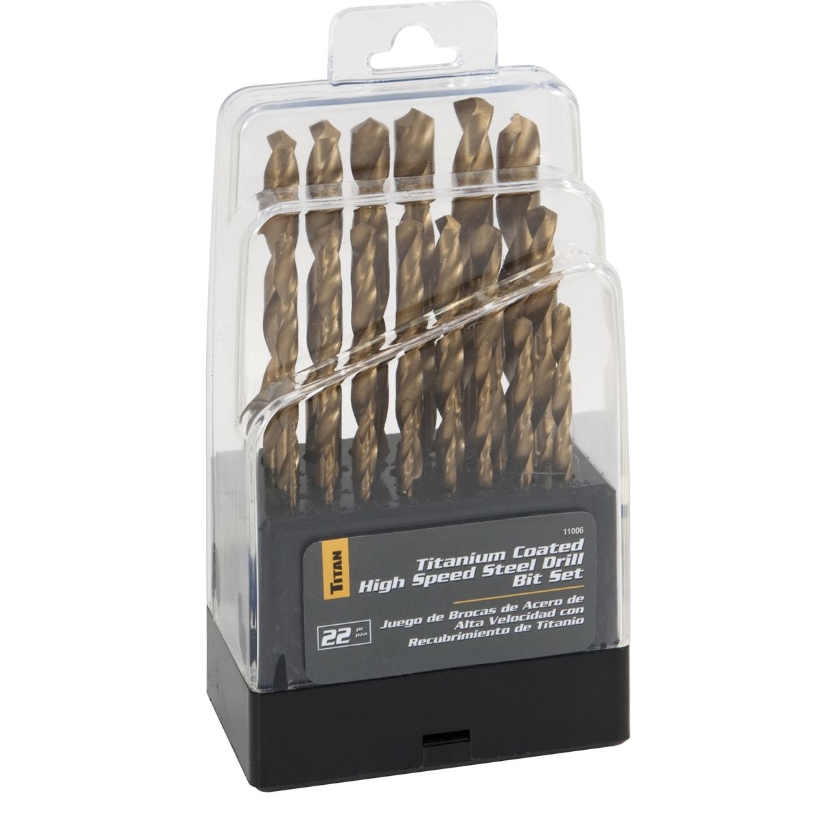 22 Piece Titanium Drill Bit