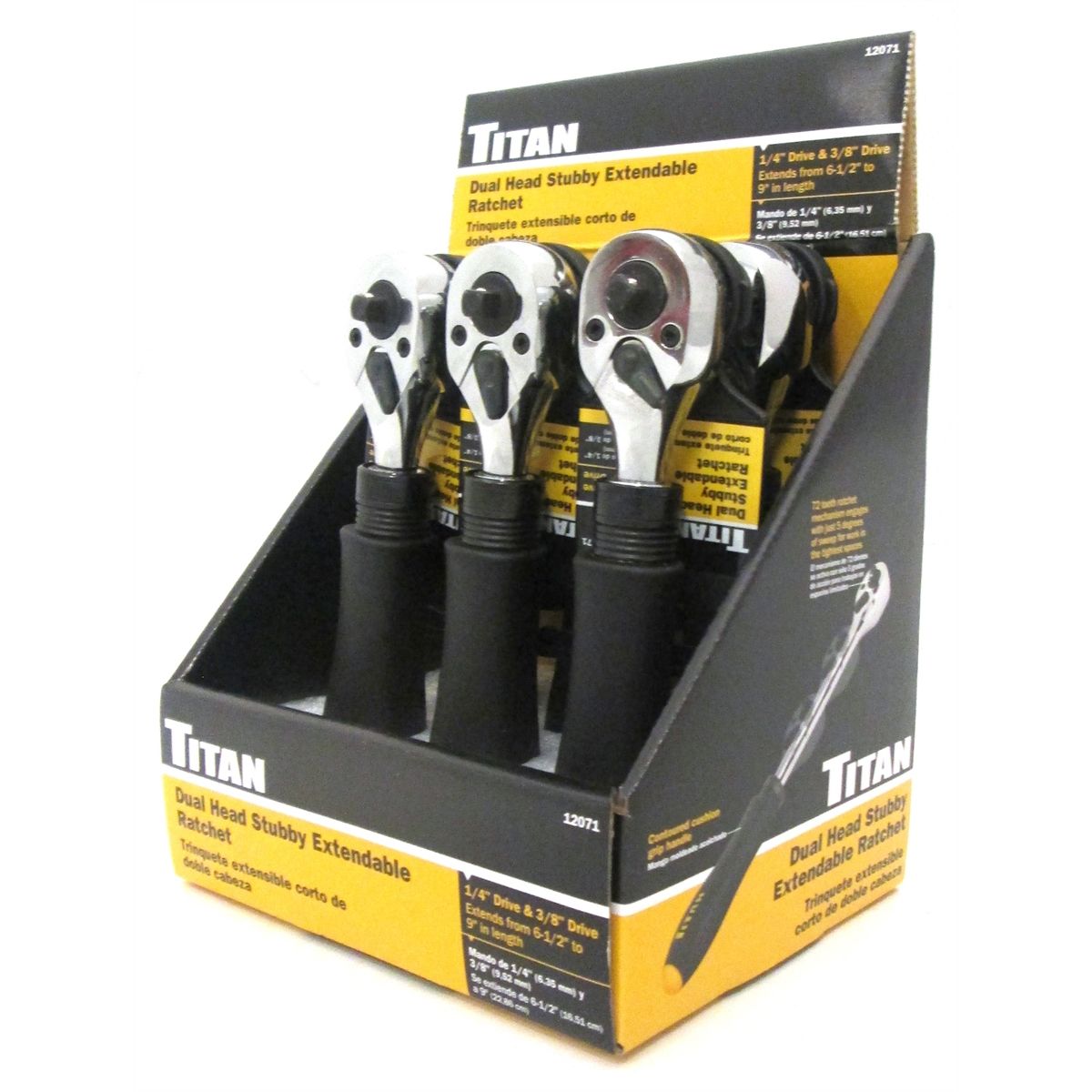 6 Pc. Counter Display, Dual-Head Stubby Adjustable