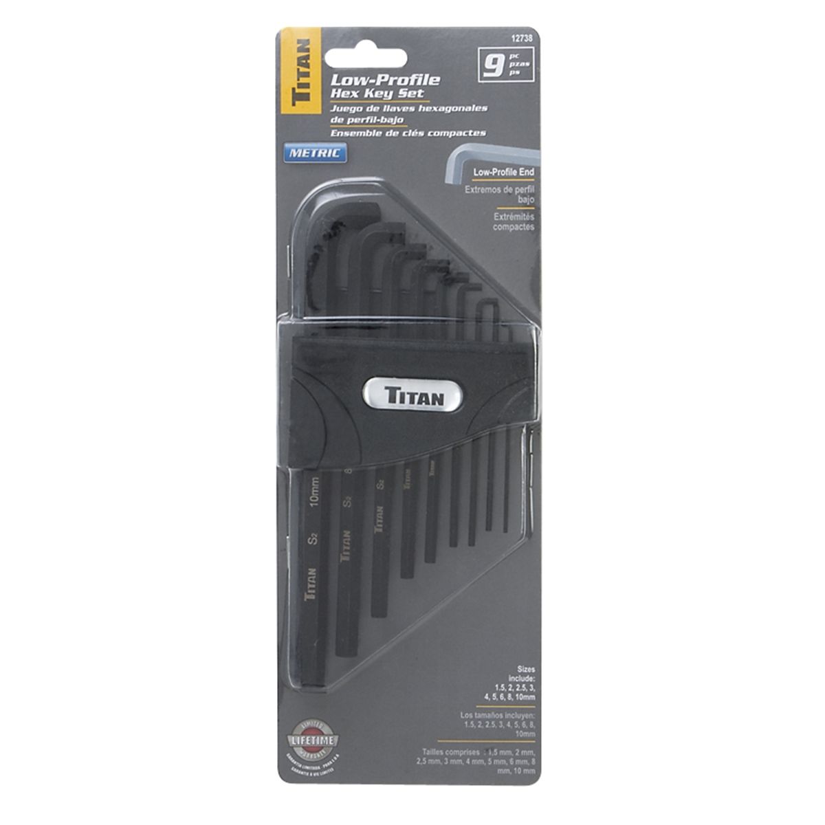 9 Pc. Metric Low Profile Hex Key Set