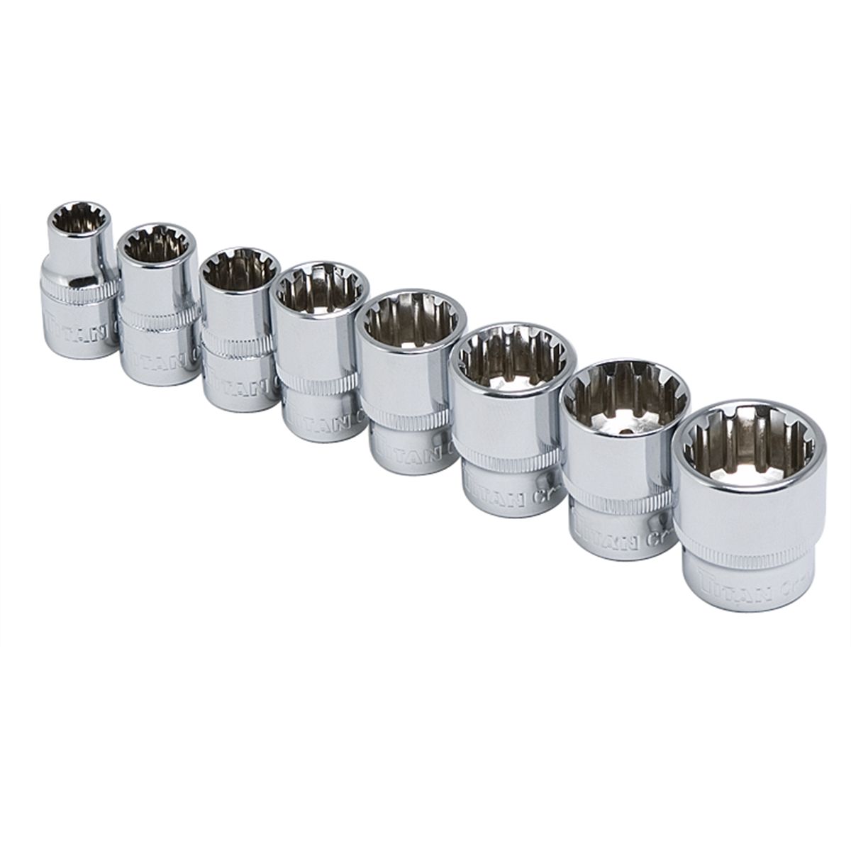 8 Piece 3/8" Drive Metric Spline Socket Set