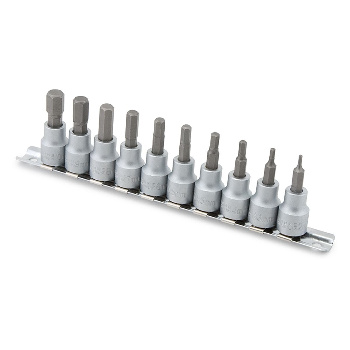 10pc 3/8" Dr. MM Hex Bit Socket Set