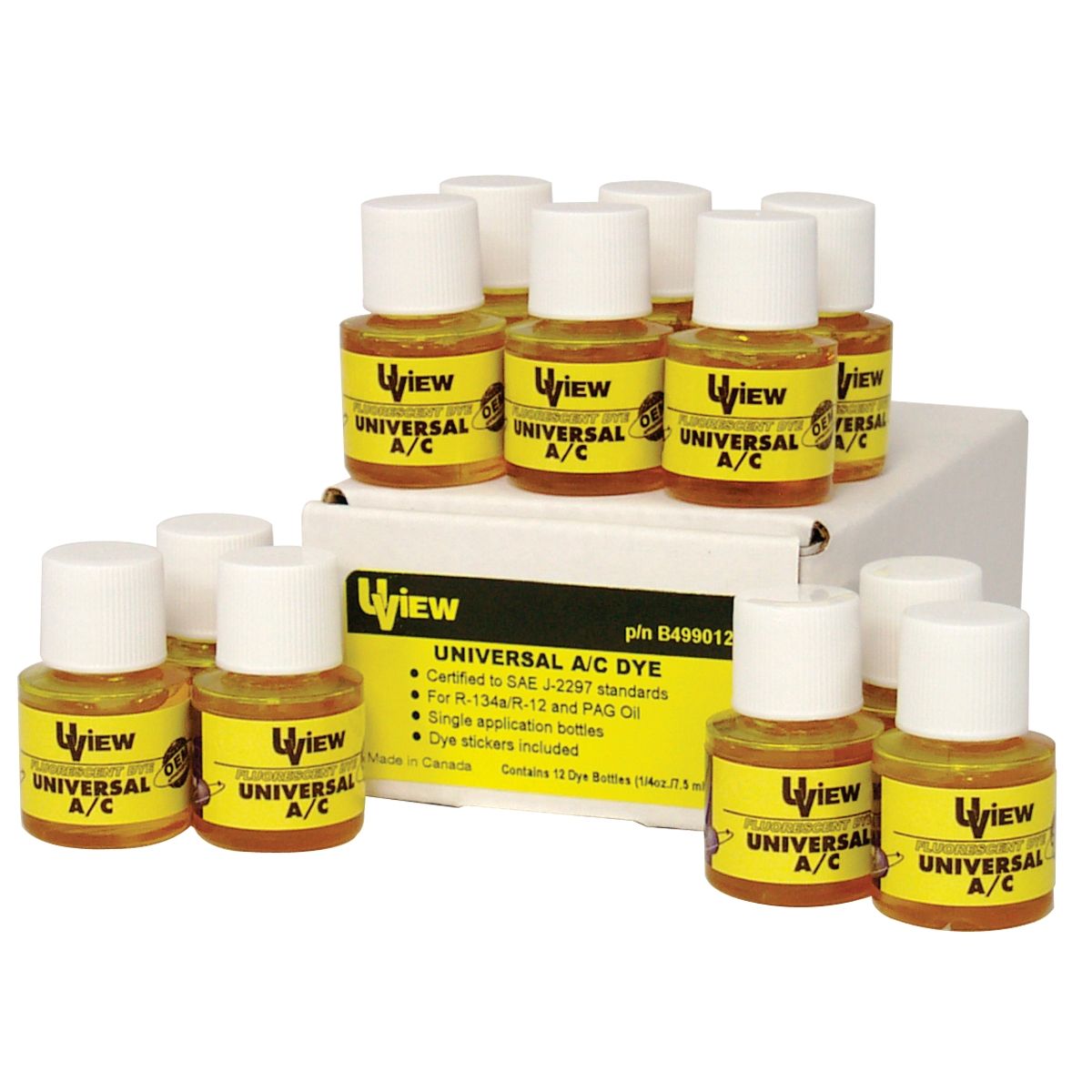 Universal AC Dye, 12 1/4 Oz Bottles