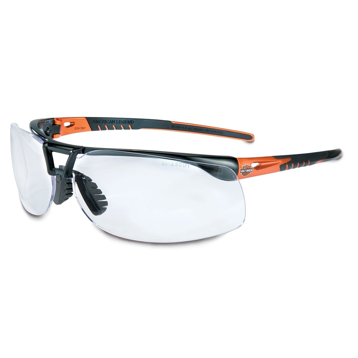 Harley Davidson Orange Black Frame Safety Eyewear...