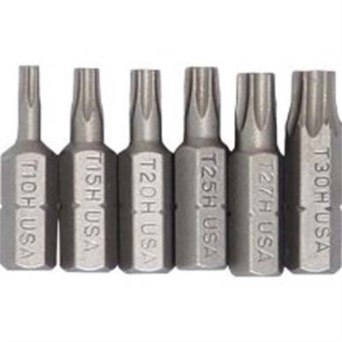 Security Torx Screwdriving Insert Bit Set, 6 Piece