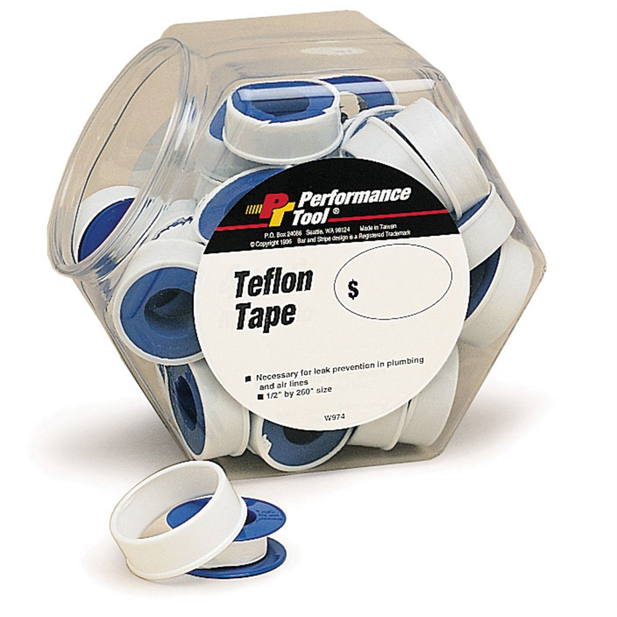 40 Piece Teflon Tape Fish Bowl Merchandiser
