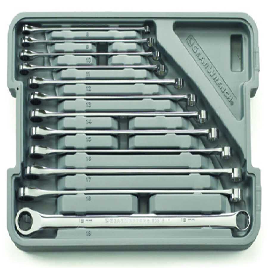 XL GearBox Ratcheting GearWrench Set Metric 12-Pc