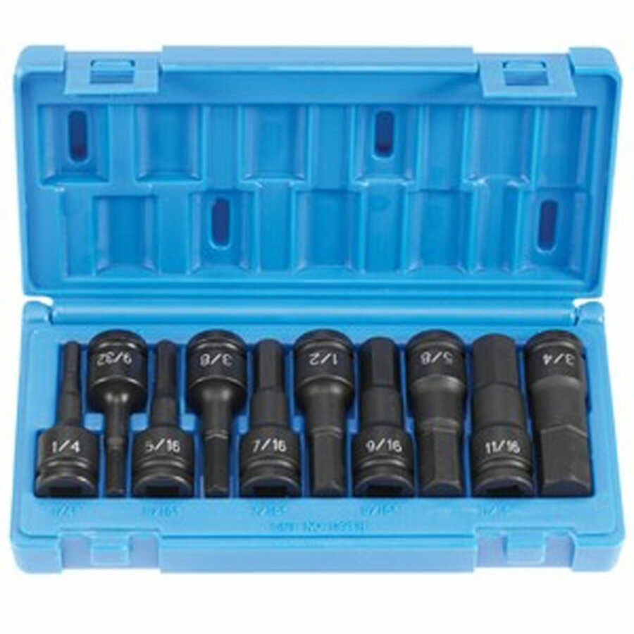 1/2 In Dr Impact Hex Driver Set - 10-Pc