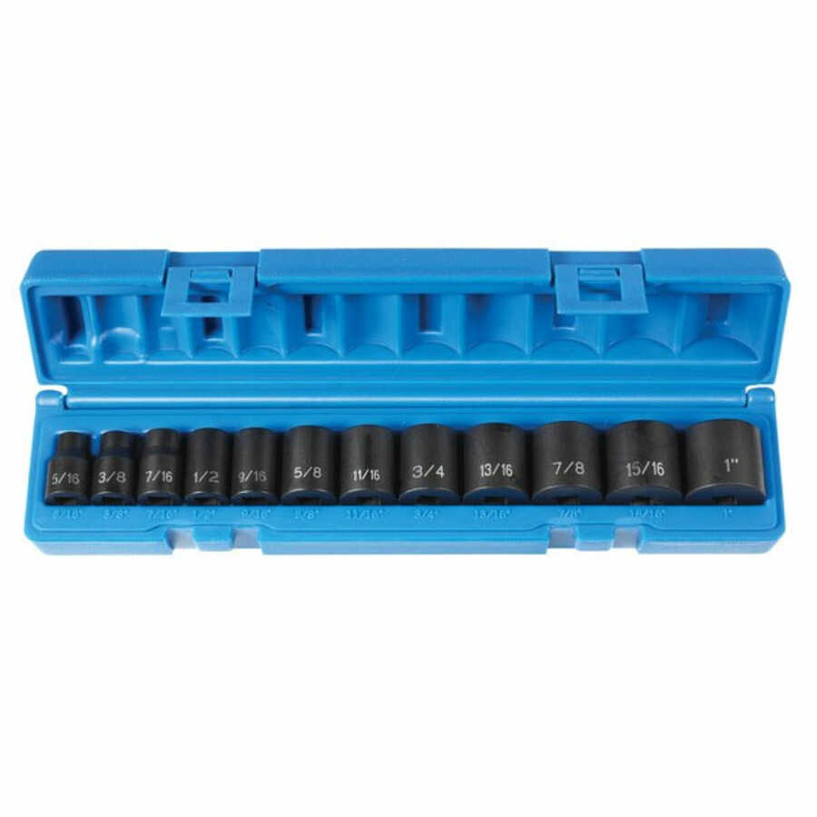 3/8'' Drive Standard Length Fractional Set - 12-Pc