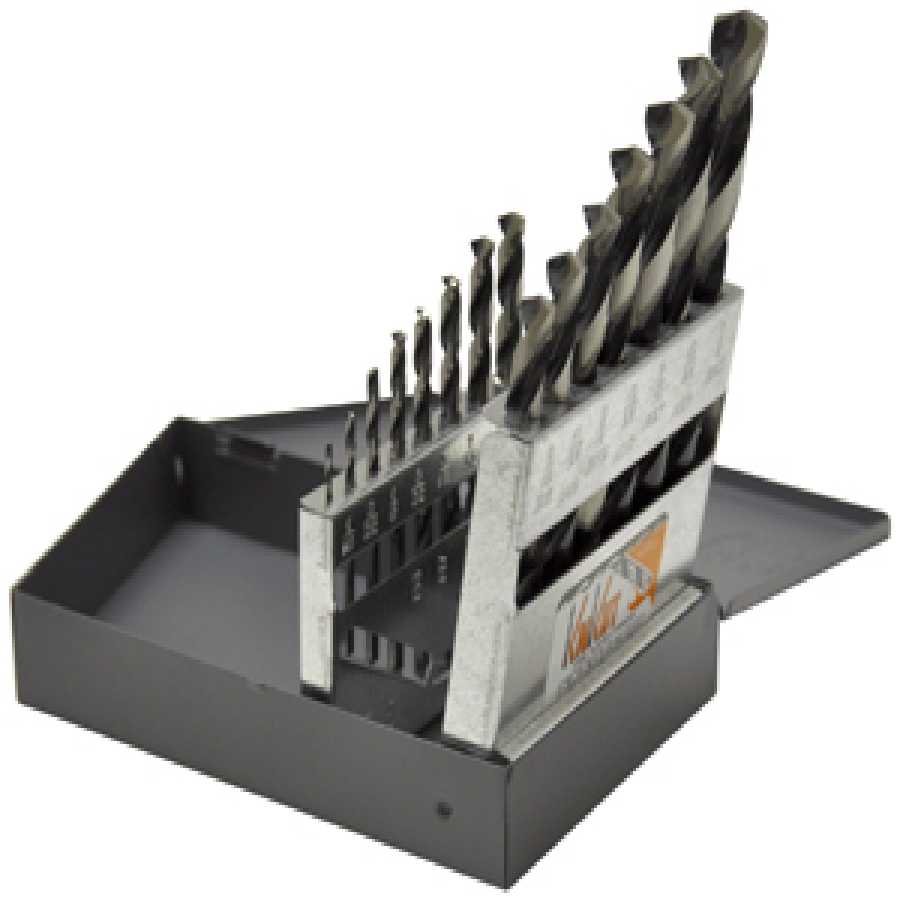 KnKut 15KK5 Fractional Jobber Length Drill Bit Set - 1/16 thru 1