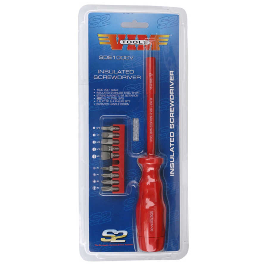 Insulated Screwdriver Set w/ 9 Bits