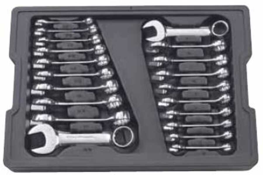z-dup 20 Pc. Stubby Combination Non-Ratcheting Wrench Set SAE/ME
