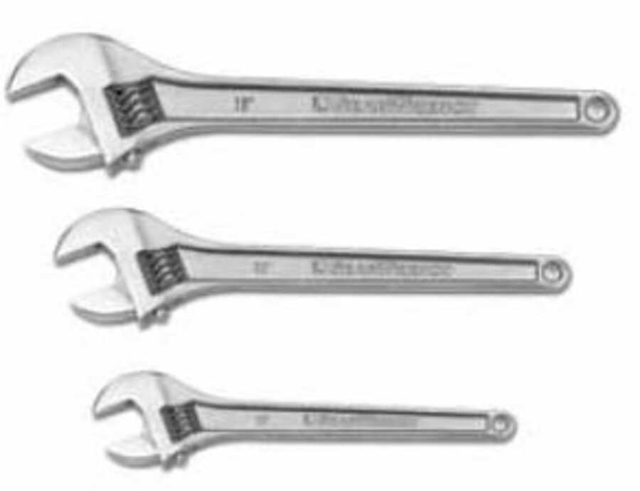 z-nla 3 Pc. Large Adjustable Non-Ratcheting Wrench Set