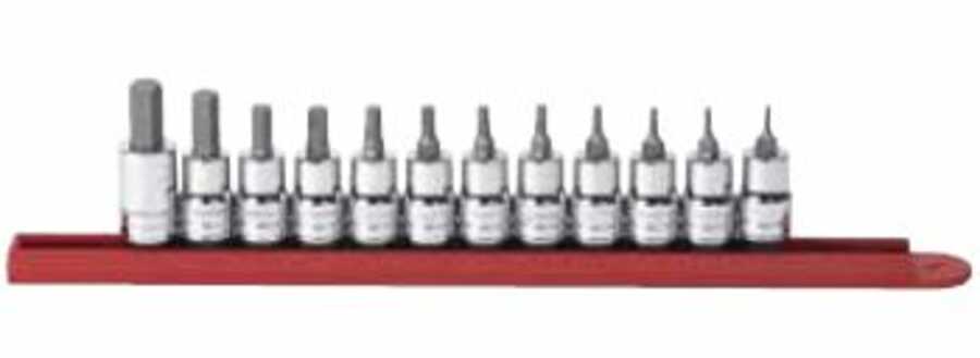 12 Pc. SAE HEX Bit Socket Set 3/8" DRIVE