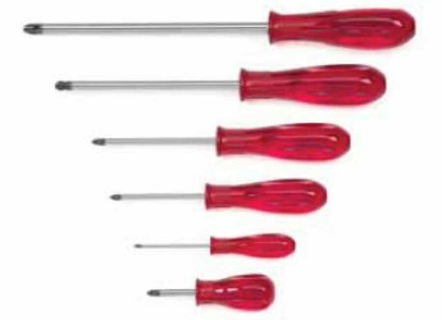 6 Pc. Phillips Solid Handle Screwdriver Set