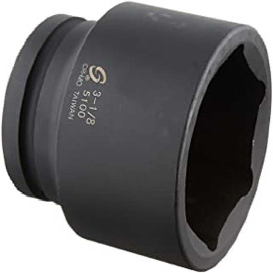 1" Drive x 3-1/8", Standard Impact Socket