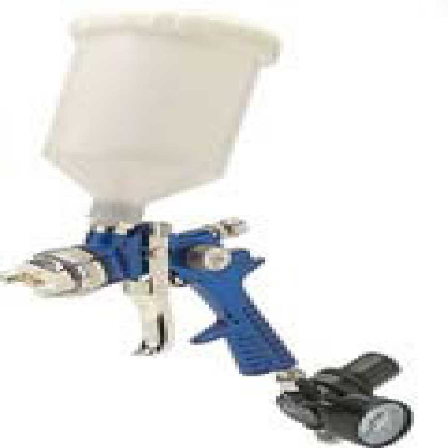 Gravity Feed HVLP Spray Gun Blue Body 1.4mm