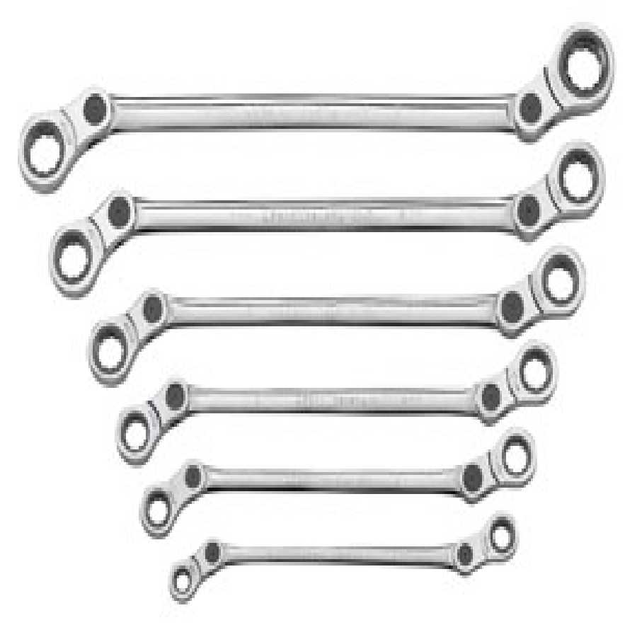 Indexing Double Box Ratcheting Wrench Set 6-Pc