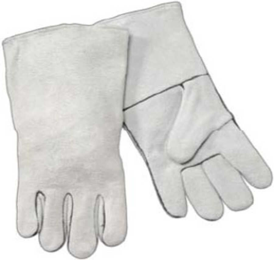 Economy Leather Welding Gloves Gray Large