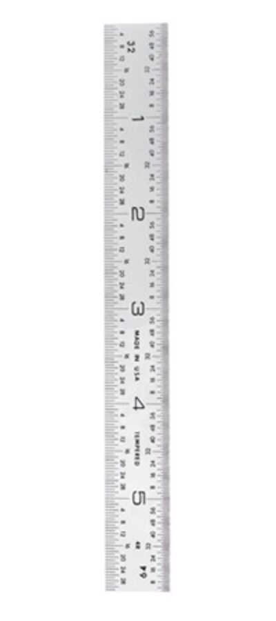 UltraTest Steel Ruler 18 Inch Flex 5R Grad