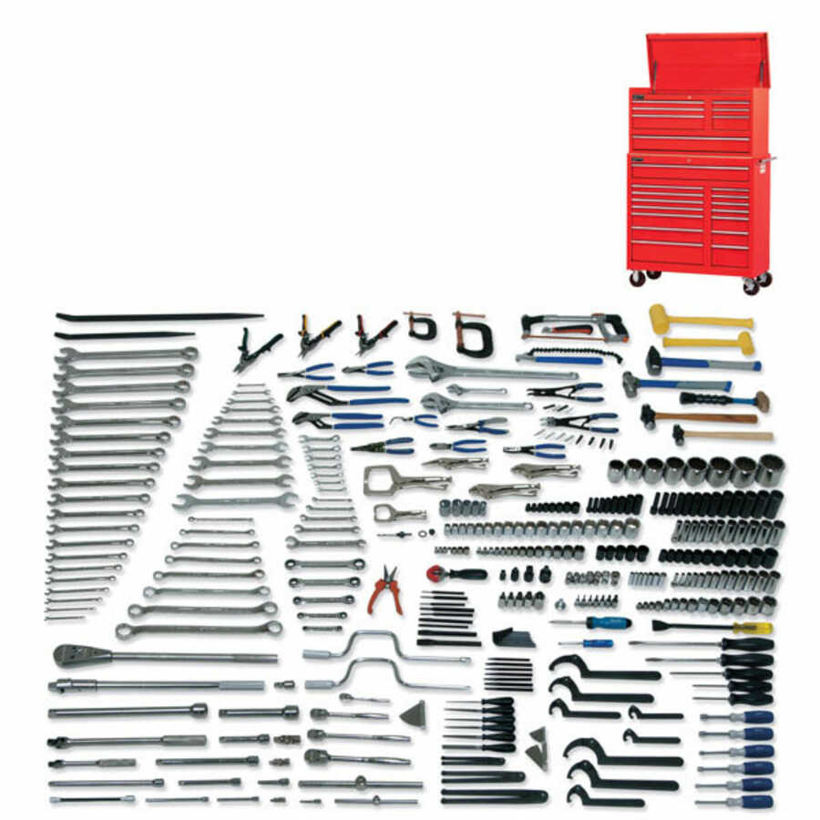 Master Maintenance Service Tool Set 352-Pc w Tool Boxes