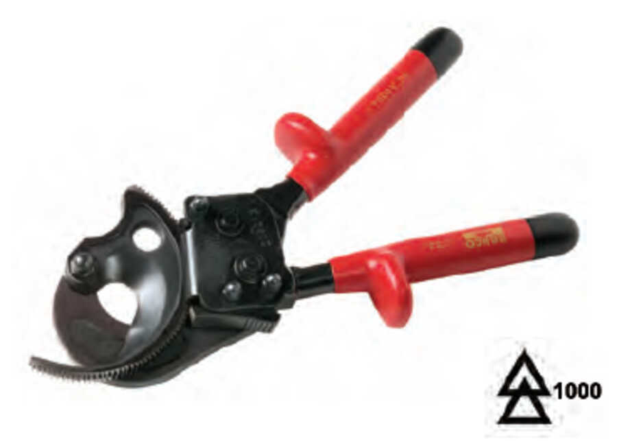 1000V Insulated Ratchet Action Cable Cutter (35mm Capacity)