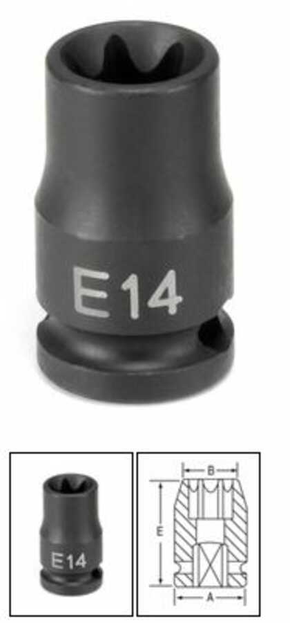 3/8 Inch E10 External Star Impact Socket