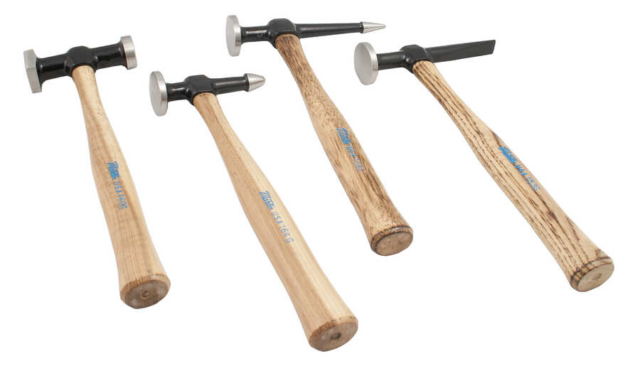 4 Piece Wood Handle Body Hammer Set