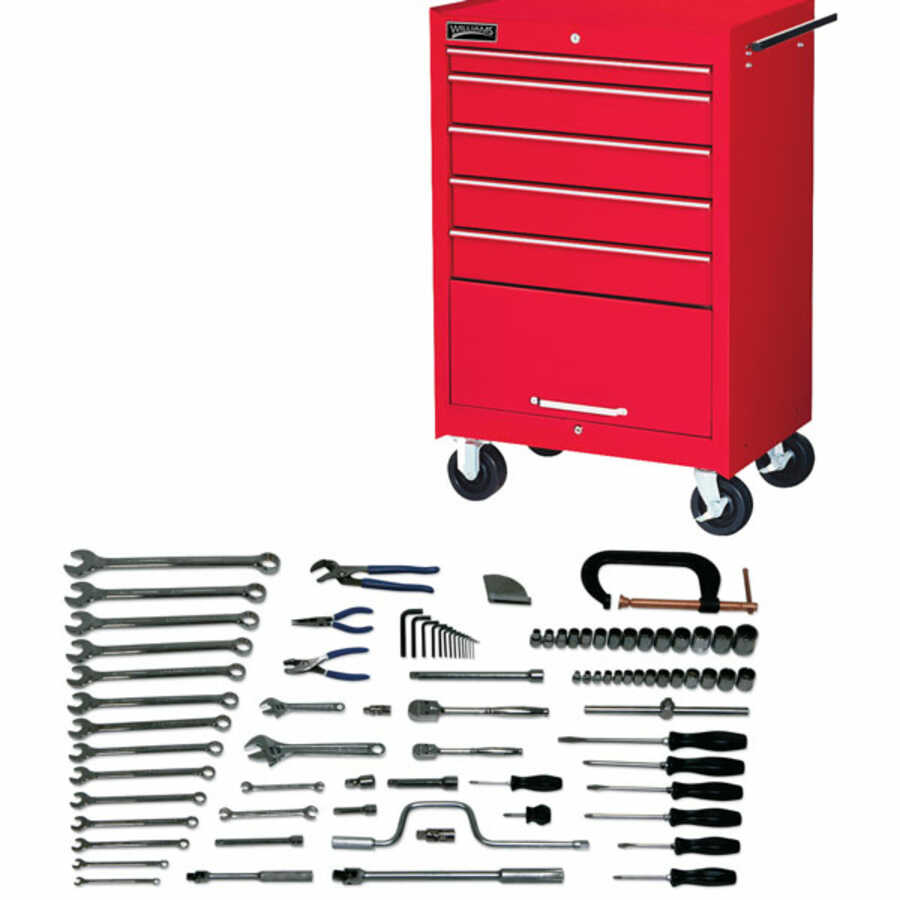 General Industrial Repair Tool Set 88 Pc w Tool Box