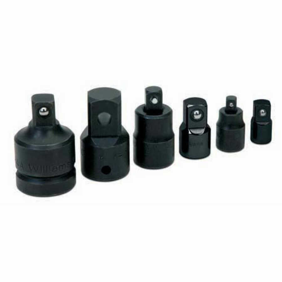 6 pc 3/8" Drive 6-Point Adapter Set on Rail and Clips