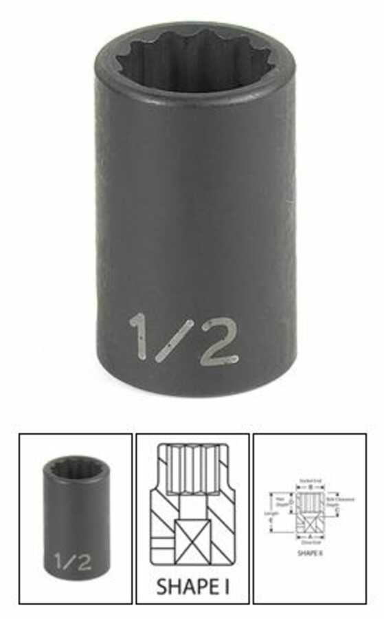 3/8" Drive x 11mm 12 Point Standard Impact Socket