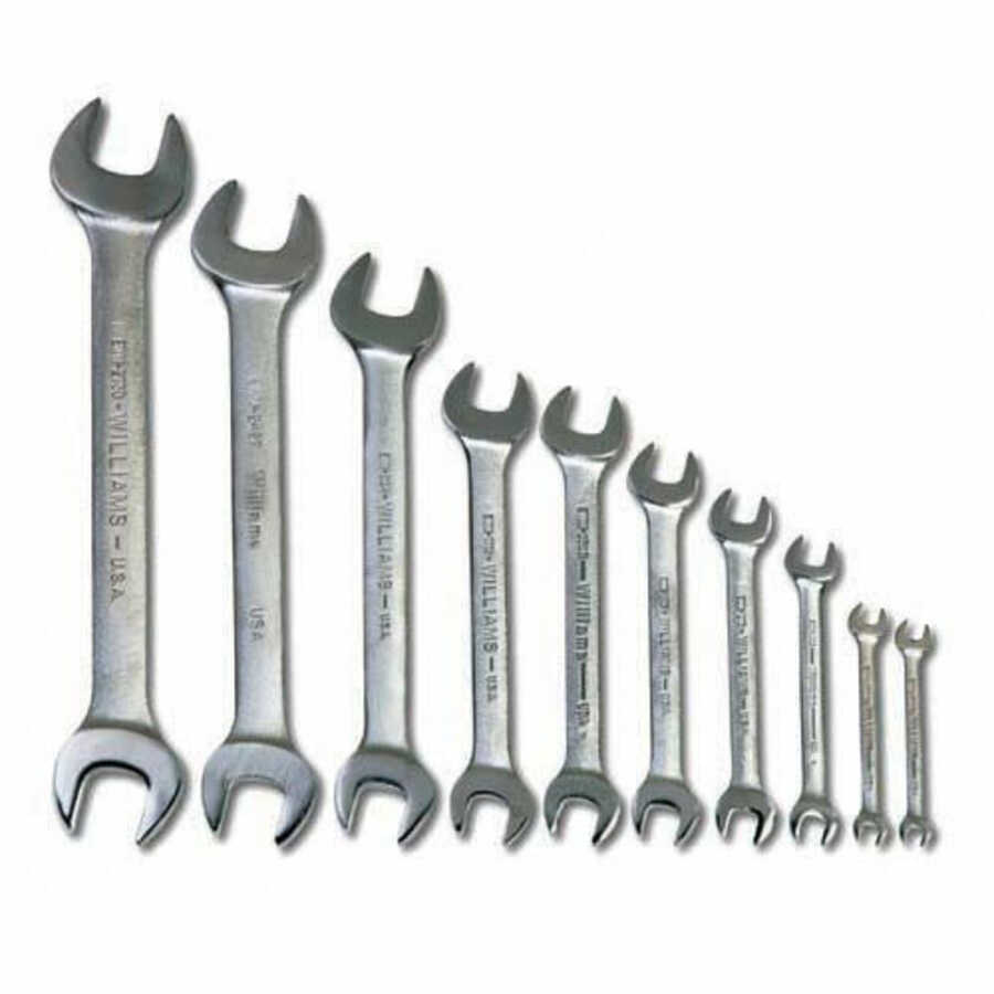 10 pc Metric Double Head Open End Wrench Set