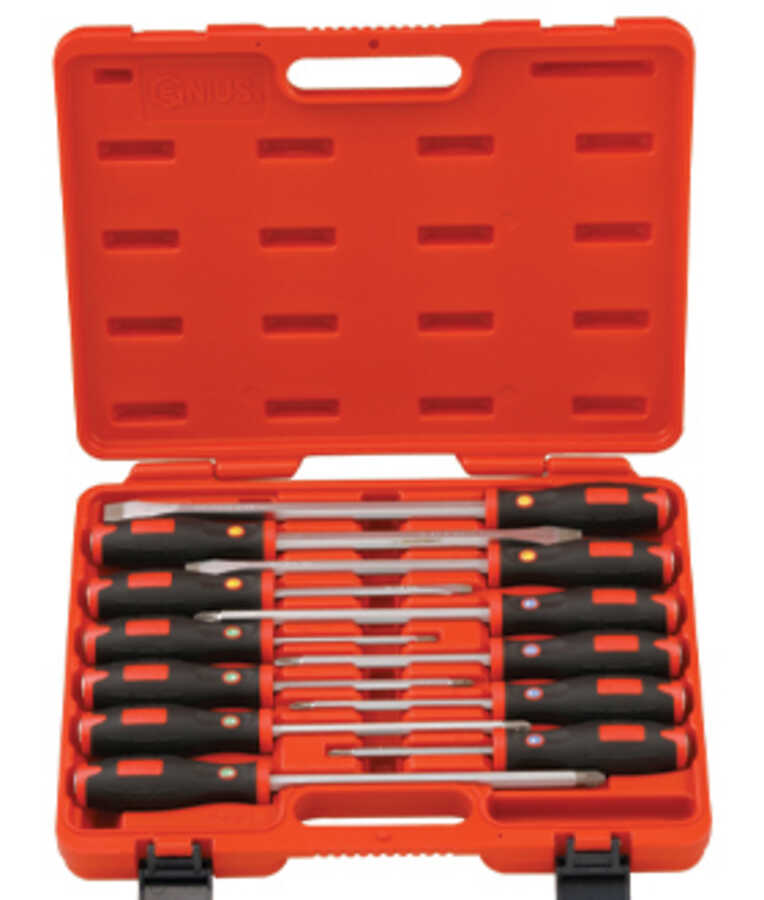 12 Pc Combination Tang-thru Screwdriver Set