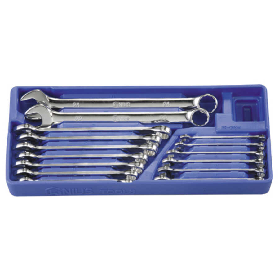 15 Pc Metric Combination Wrench Set