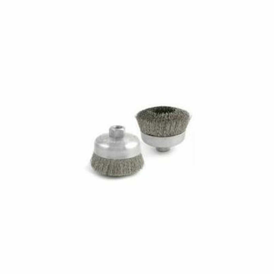 BUC-5 .014, 5/8-11 AH Crimped Carbon Steel Cup Wire Brush - Ligh