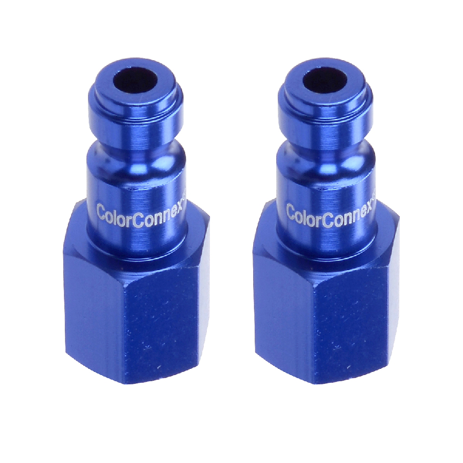 ColorConnex Type C 1/4 Inch Body Plug Blue 1/4 Inch Female NPT 2