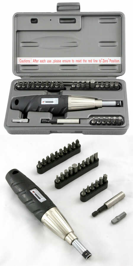 Torque Screw Driver & 28 Bit Set