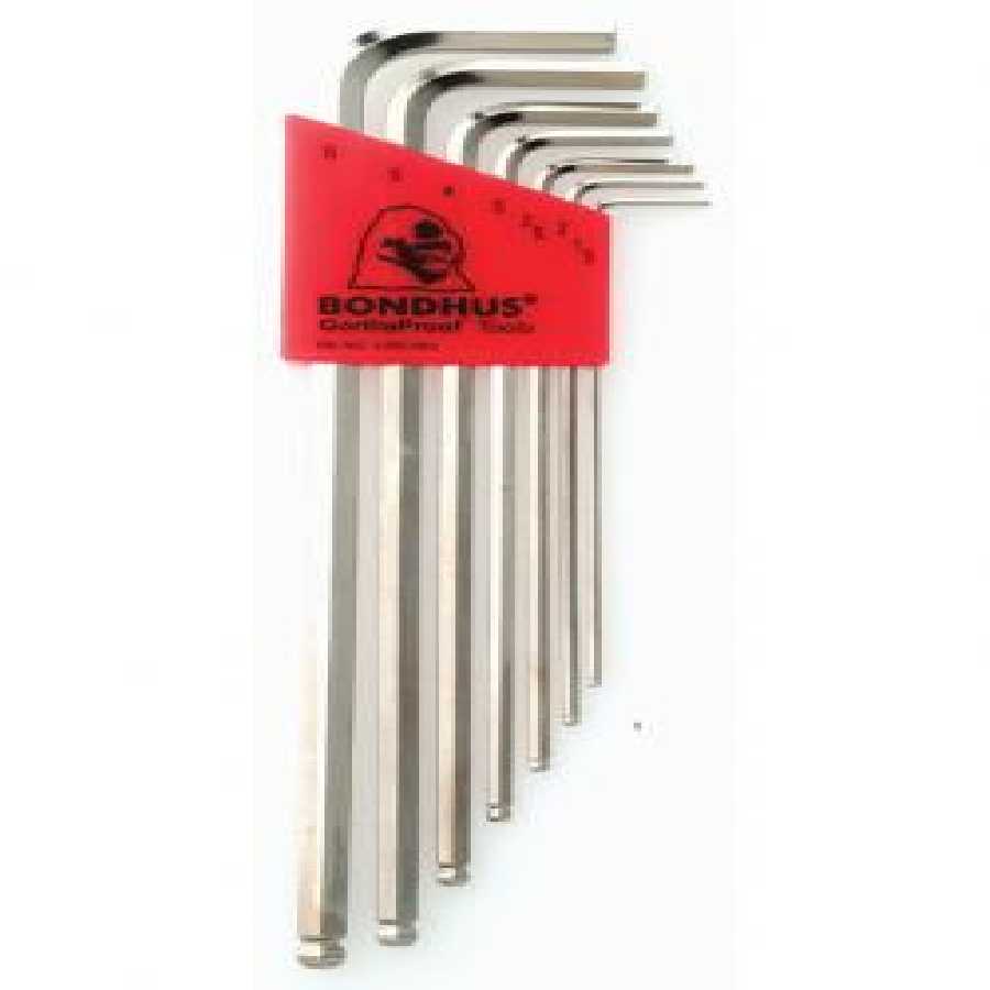 7 Pc. Extra Long Ball End L-Wrench Metric 1-6mm Set