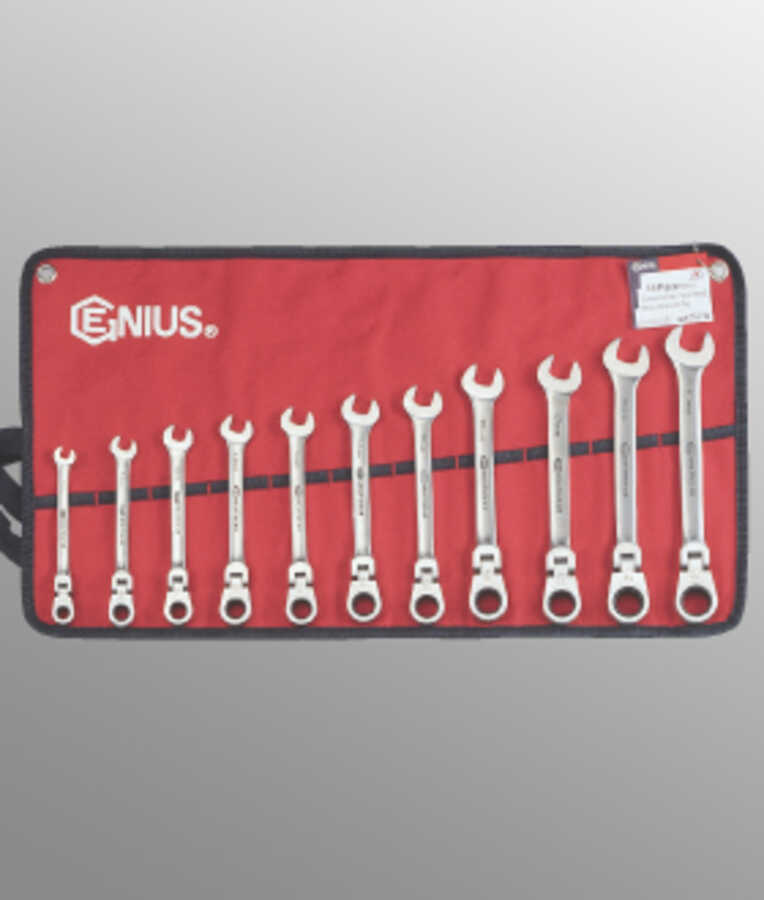 11PC Metric Combination Flex Head Gear Wrench Set