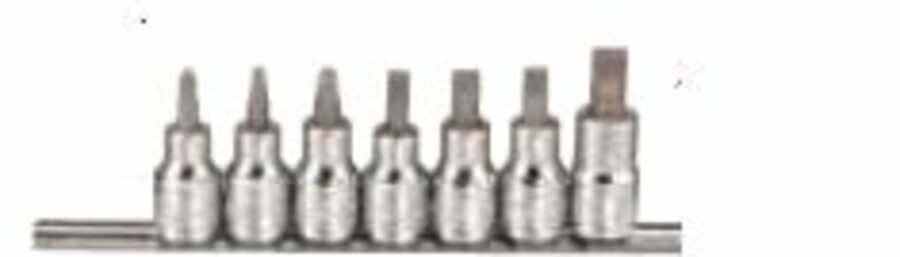 1/2" Drive Slotted & Philips Bit Socket Set 7 Pc