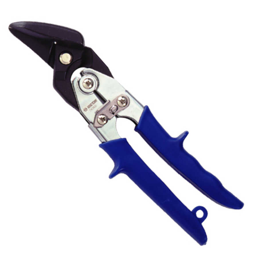 Offset Tin Snips Right Cut 10" Blue