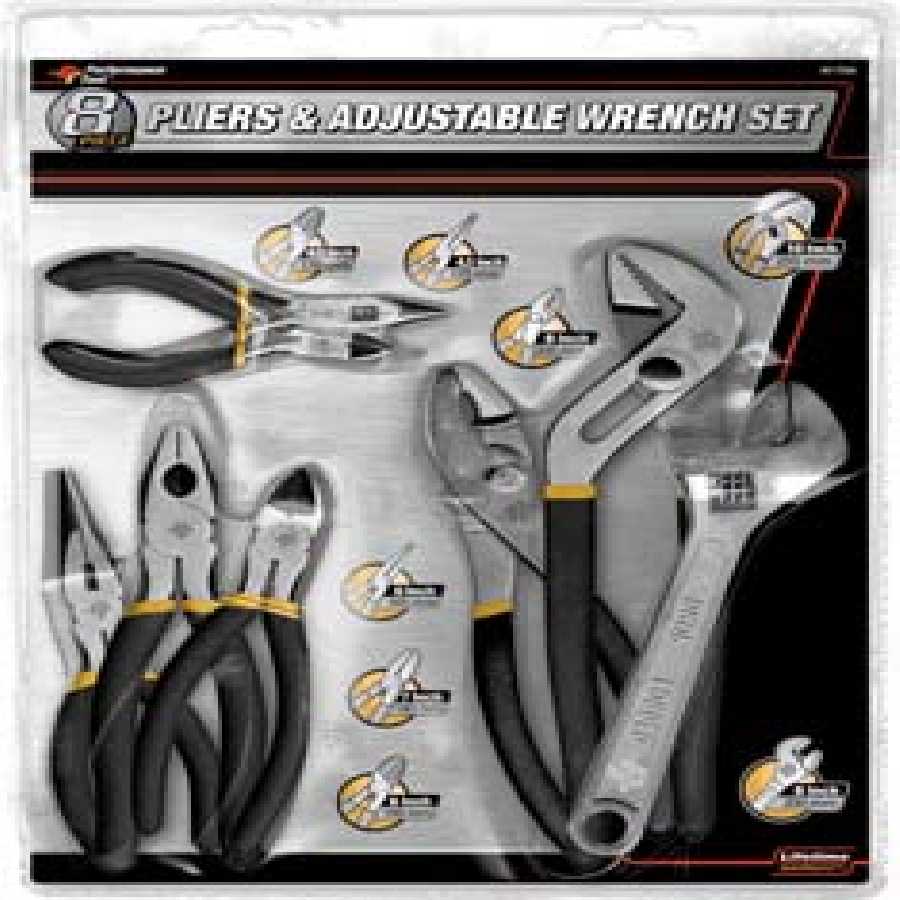 Pliers & Wrench Set 8 Pc