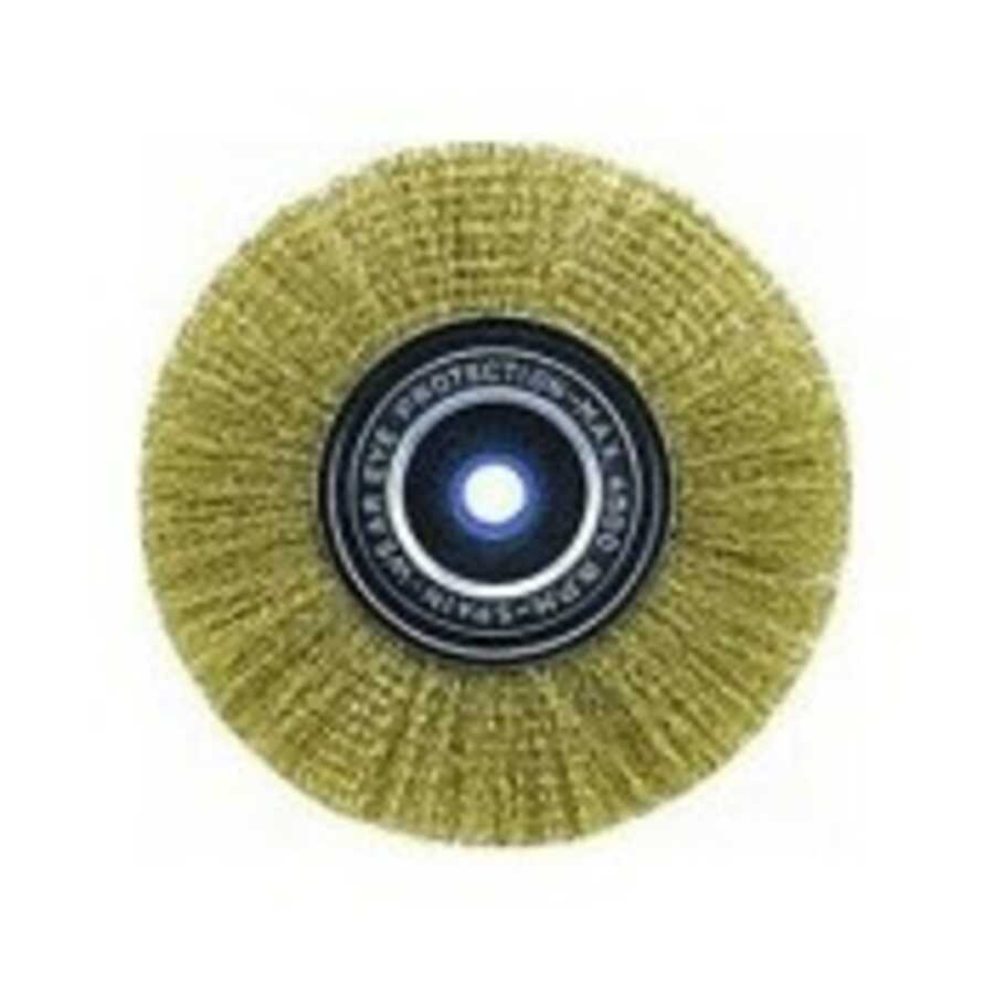 3" Course Brass Wire Wheel Brush with 1/4" Hex Shank for Drill